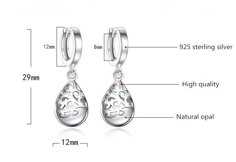 Hallow-out Crystal Drop-down Earrings