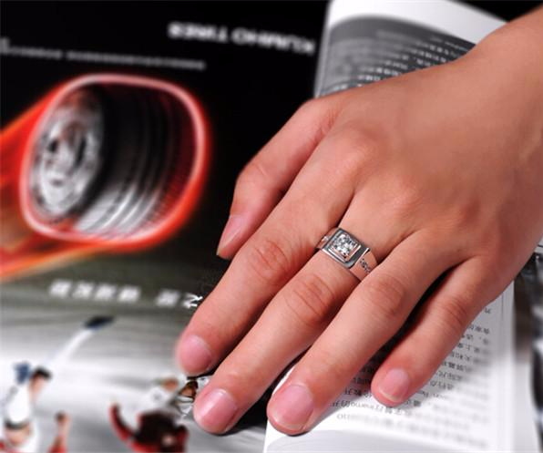 Men's Sterling Silver Rings CZ Ring