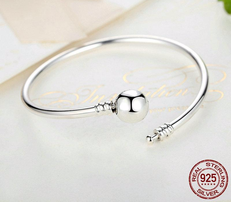 Unique Engrave Snowflake Clasp DIY Bangle
