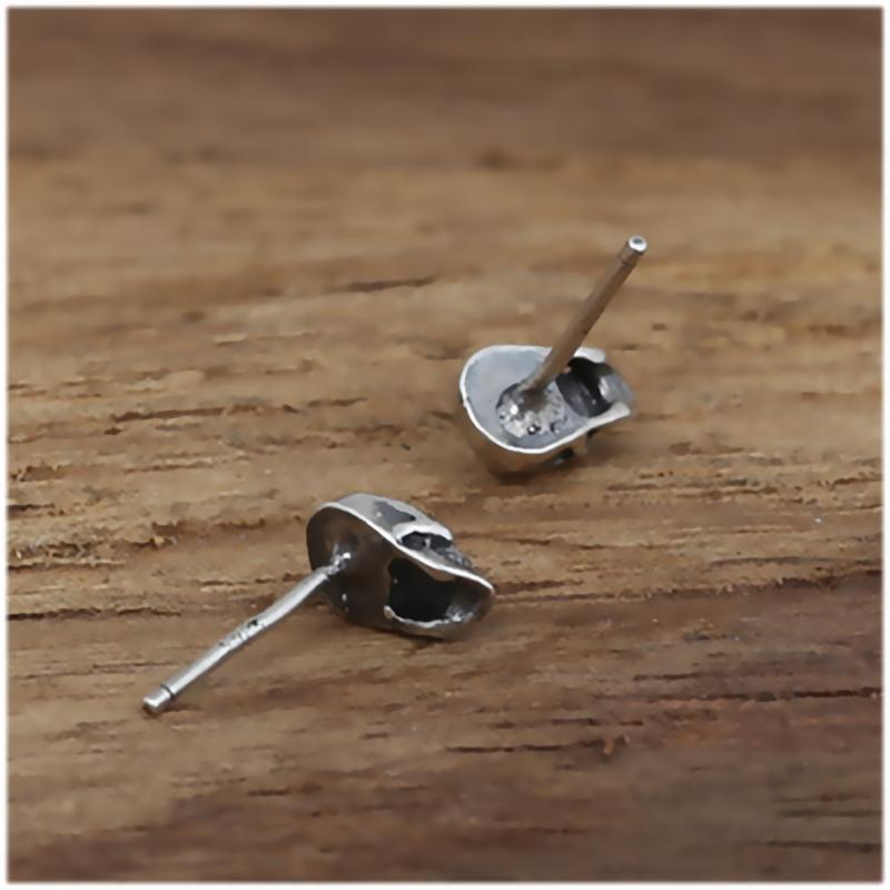 925 Sterling Silver Skull Stud Earrings