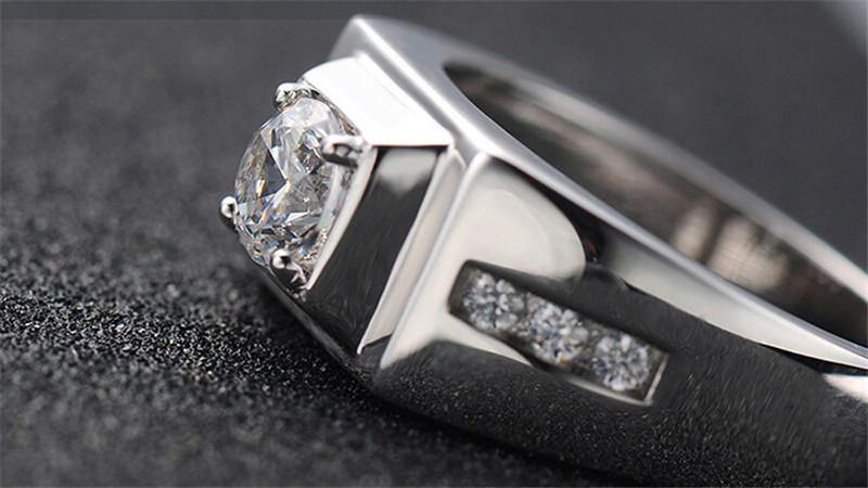 Men's Sterling Silver Rings CZ Ring