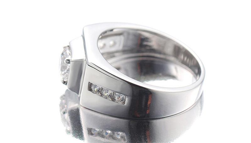 Men's Sterling Silver Rings CZ Ring