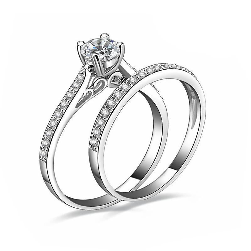 Cushion Cut Crystal Engagement Rings