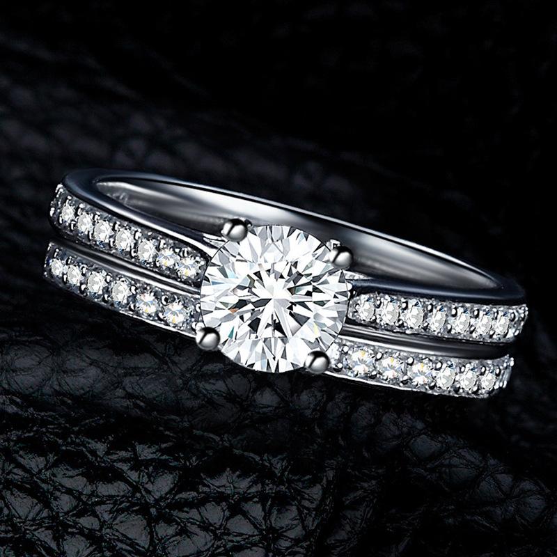 Cushion Cut Crystal Engagement Rings