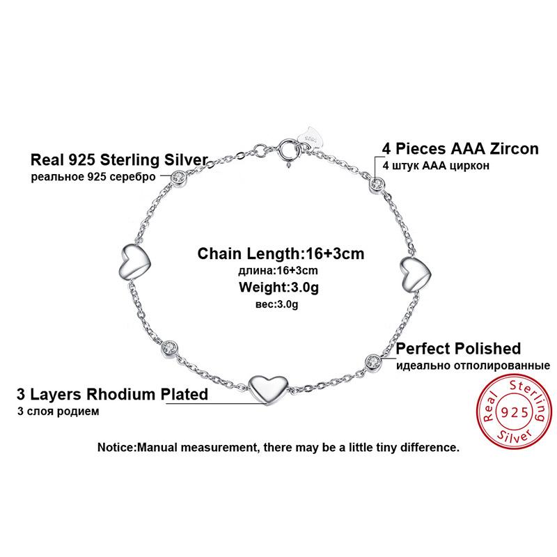 Lovely Heart Charm Silver Bracelet