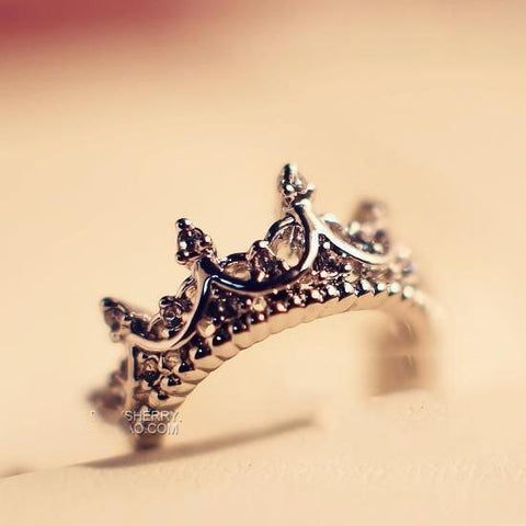 Queen's Silver Crown Rings