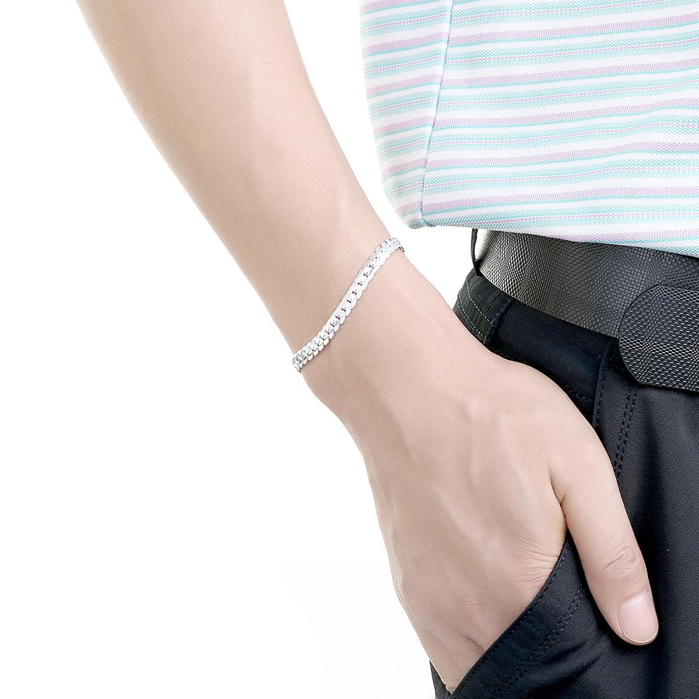 Silver Flat Chain Bracelet