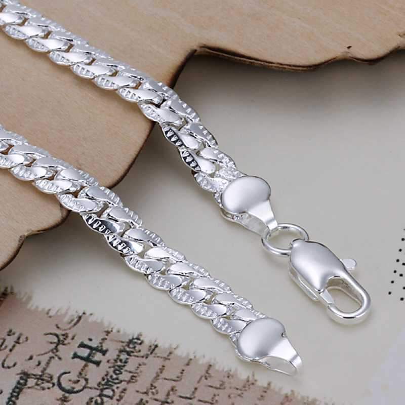 Silver Flat Chain Bracelet