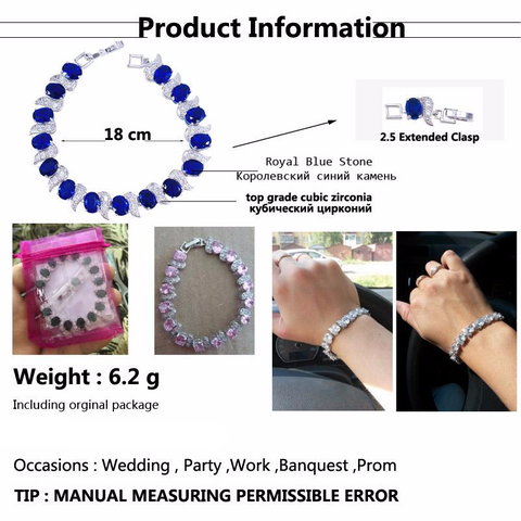 Classy Crystals & Silver Link Bridal Bracelet