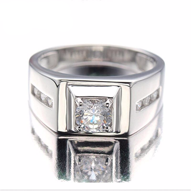 Men's Sterling Silver Rings CZ Ring